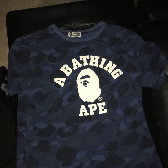 A Bathing Ape blue camo shirt - Picture 1 of 4